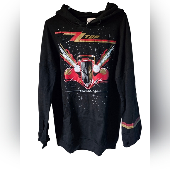 NWT Lauren Moshi ZZ Top Desiree hoodie "dress" - Picture 3 of 13